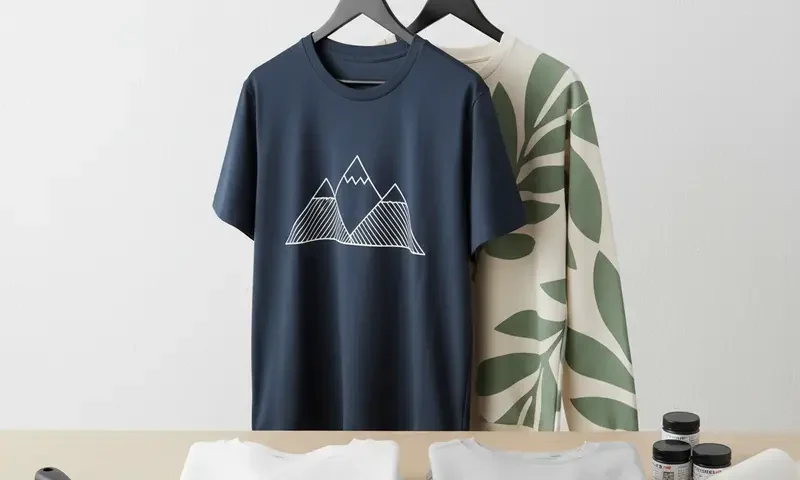 Üzerinde değişik baskılar bulunan tişört ve sweatshirtler