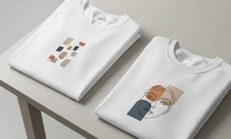 Farklı desenlerdeki baskılı tişörtler ve sweatshirtler